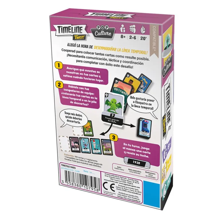 Juego de cartas Timeline Twist Pop Culture<Asmodee Online