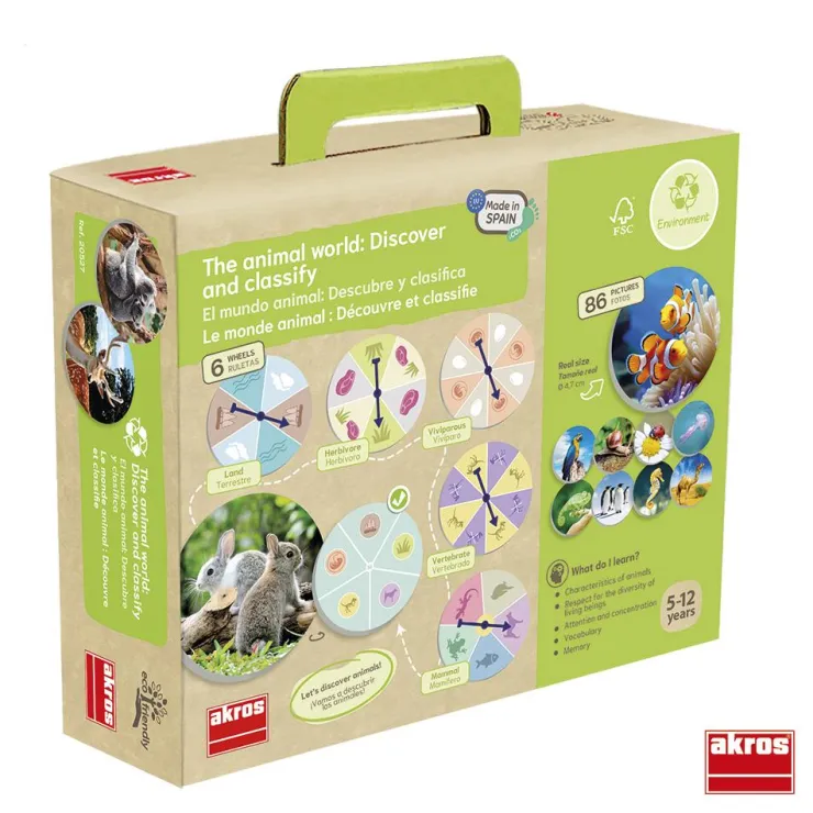 Juego de mesa El mundo animal: descubre y clasifica<Akros Clearance