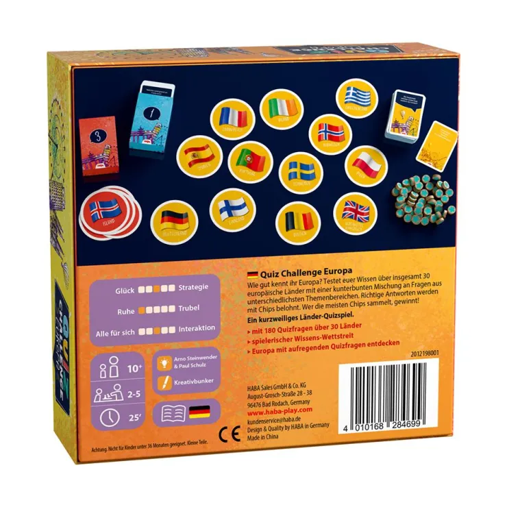 Juego de mesa Quiz challenge Europa<Haba Best