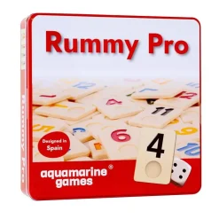 Juego de mesa Rummy Pro caja de metal<Aquamarine Games