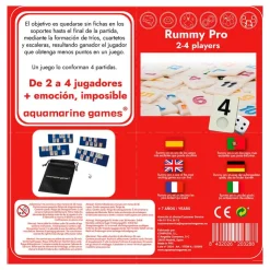Juego de mesa Rummy Pro caja de metal<Aquamarine Games