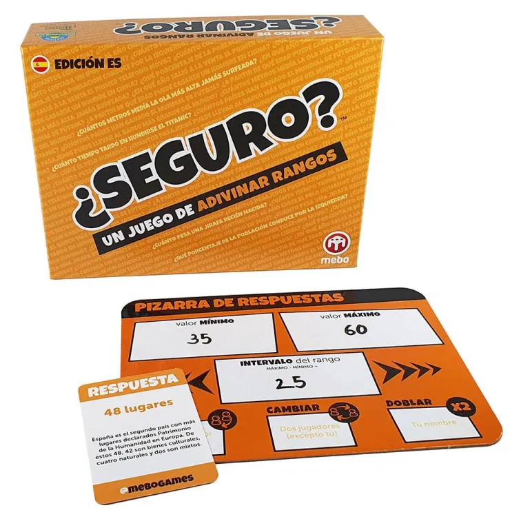 Juego de mesa ¿Seguro? juego de adivinar rangos<Mebo Best