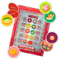 Juego de mesa Sushi Go gira y come dim sum.<Devir Hot