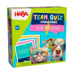 Juego de mesa Team Quiz Challenge gatos contra perros<Haba Hot