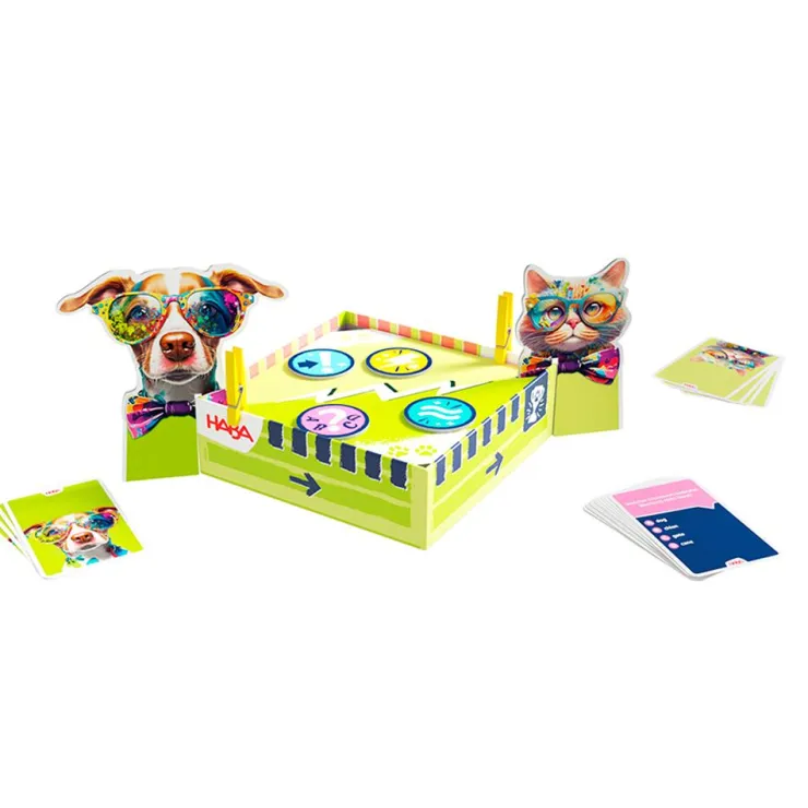 Juego de mesa Team Quiz Challenge gatos contra perros<Haba Hot