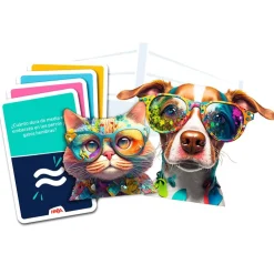 Juego de mesa Team Quiz Challenge gatos contra perros<Haba Hot