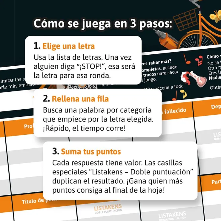Juego de palabras Listos, listas y listakens clásico<SD Games Sale