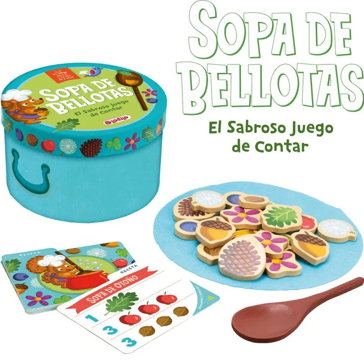 Juego Sopa de bellotas para contar<Ludilo Sale