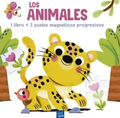 Lee y juega con puzles magnéticos. Los animales< New