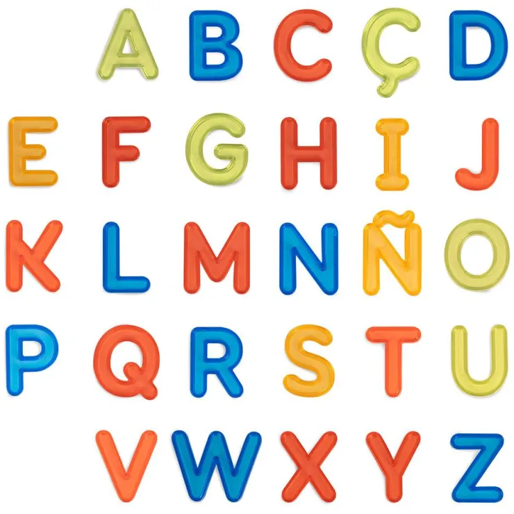 Letras mayúsculas translúcidas 76pzas para mesa luz<Miniland Sale