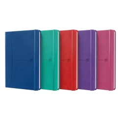 Libreta cosida A5 liso 80 hojas colores vivos<Oxford Outlet