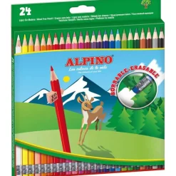 Lápiz color borrable 24 colores<Alpino
