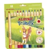 Lápiz color Trimax grueso 12 colores<Alpino Hot