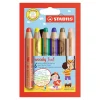 Lápiz grueso multifunción 6 colores Woody 3 en 1<Stabilo Hot