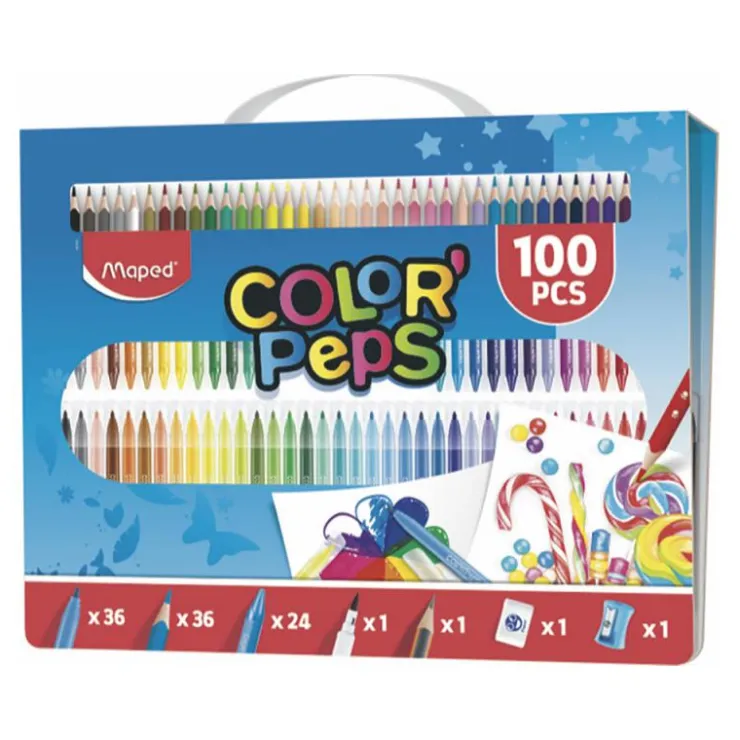 Maletín de pintura Color Peps 100 piezas<Maped Sale