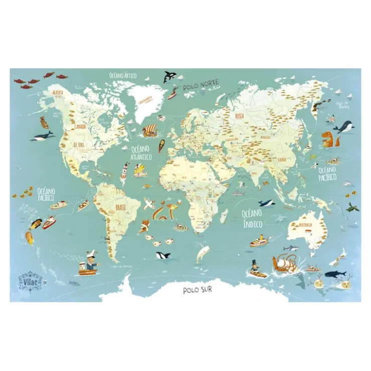 Mapa mundo magnético 78 piezas<Vilac Outlet