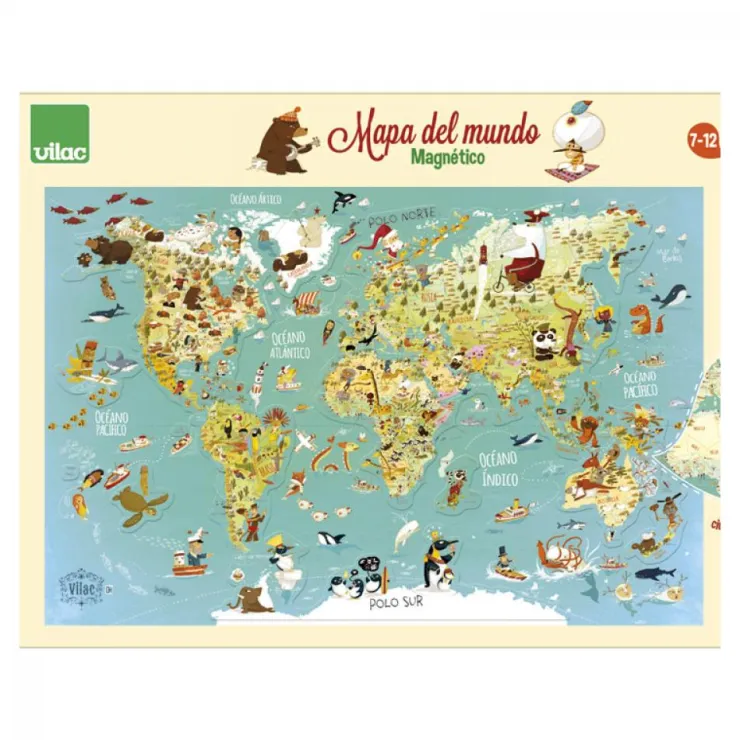 Mapa mundo magnético 78 piezas<Vilac Outlet