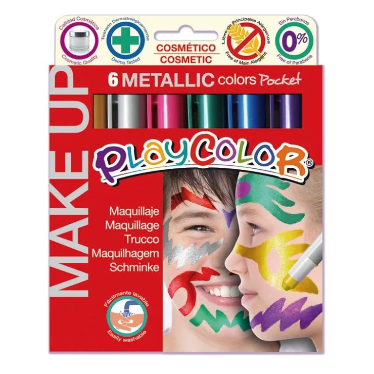 Maquillaje en barra stick 6 colores metalizados Playcolor<Instant Clearance