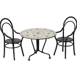 Mesa de comedor con 2 sillas para ratones<Maileg Clearance