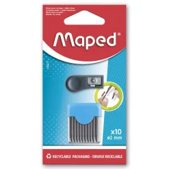 Minas para compás 2mm. estuche 10 unidades con afilaminas<Maped Online