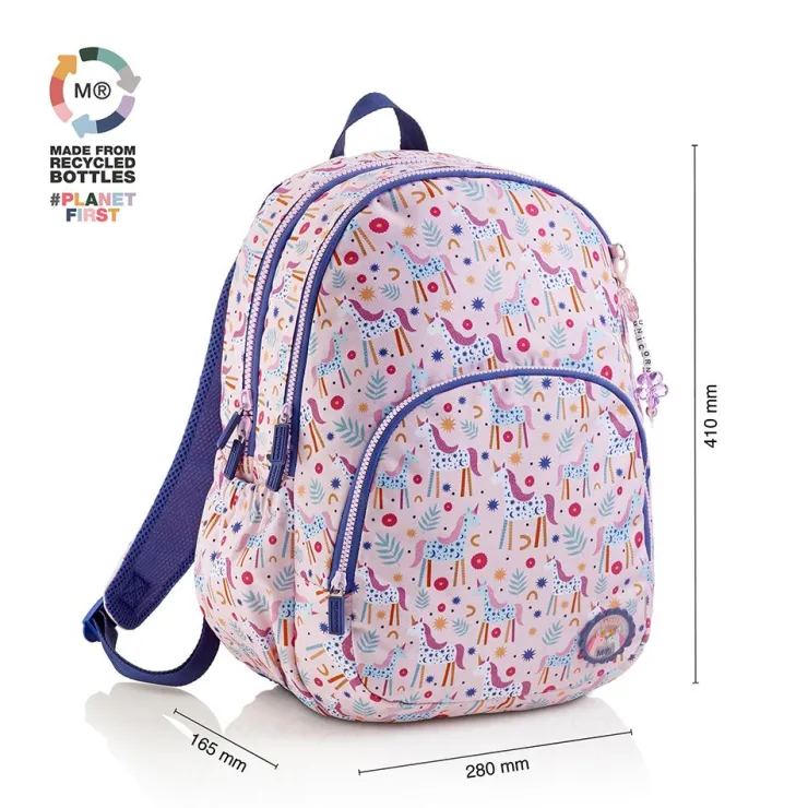 Mochila triple Oslo unicornio. 41x28x16,5cm.<Miquelrius Discount