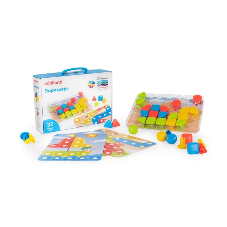 Mosaico Superpegs 32 piezas<Miniland Clearance