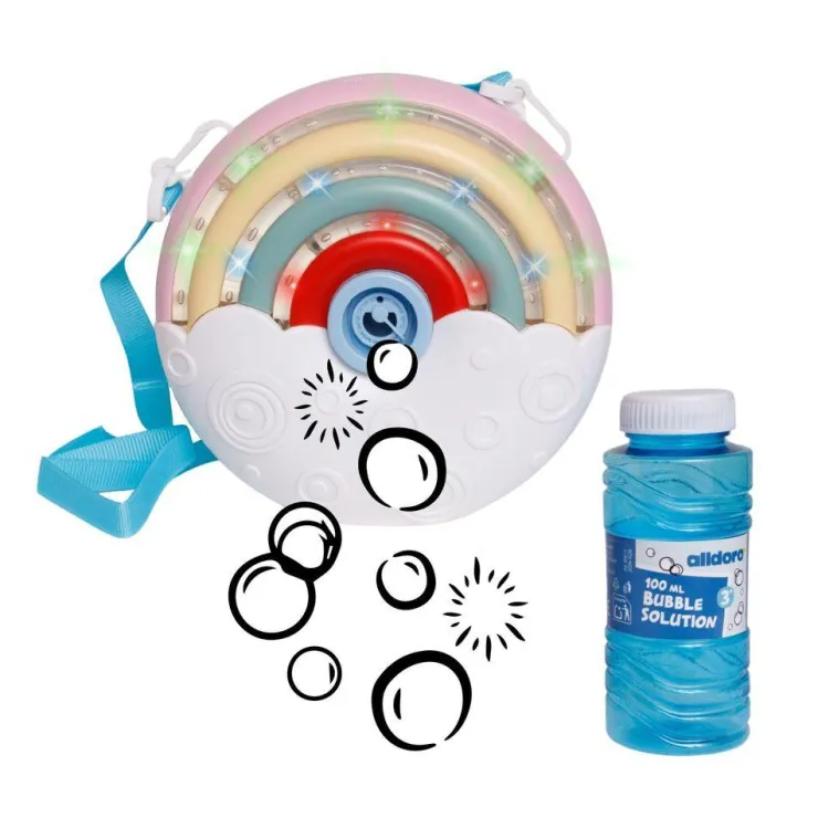 Máquina de pompas Rainbow con botella de 100ml.<Alldoro Discount