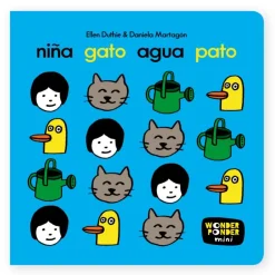Niña, gato, agua, pato< Discount