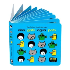 Niña, gato, agua, pato< Discount