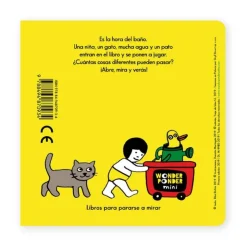 Niña, gato, agua, pato< Discount