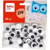Ojos redondos adhesivos 1,5cm. 50 unidades<Apli Best