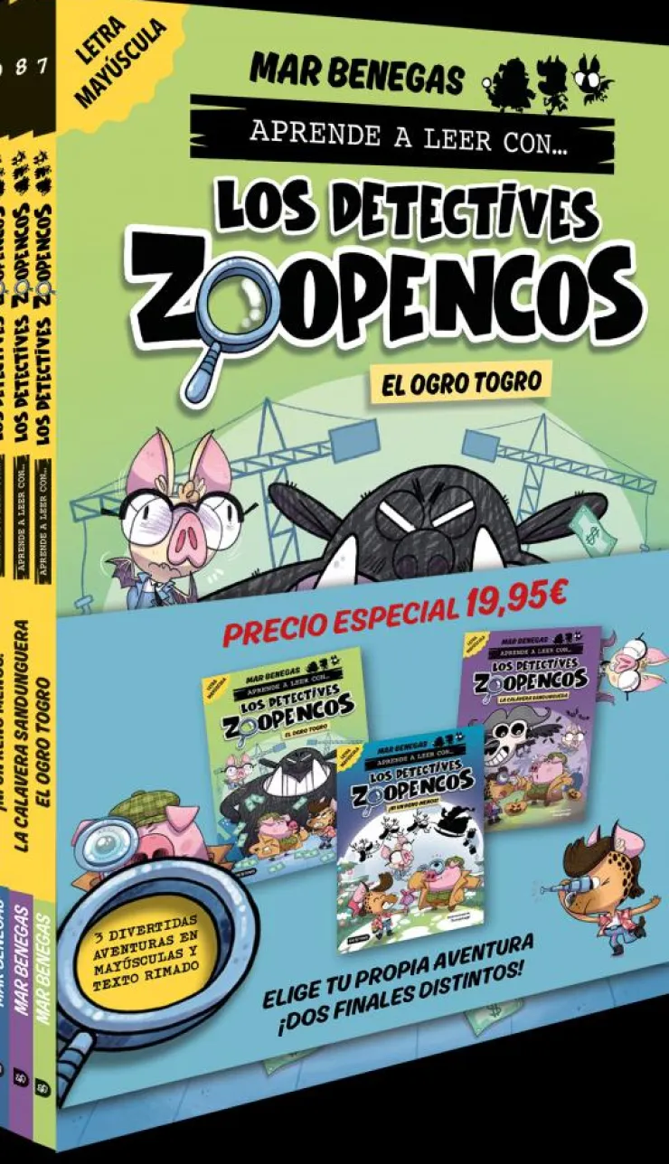 Pack Aprende a leer con Los Detectives Zoopencos 7, 8 y 9, letra mayúscula< Discount