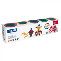 Pasta de modelar con purpurina 5 colores<Milan Discount