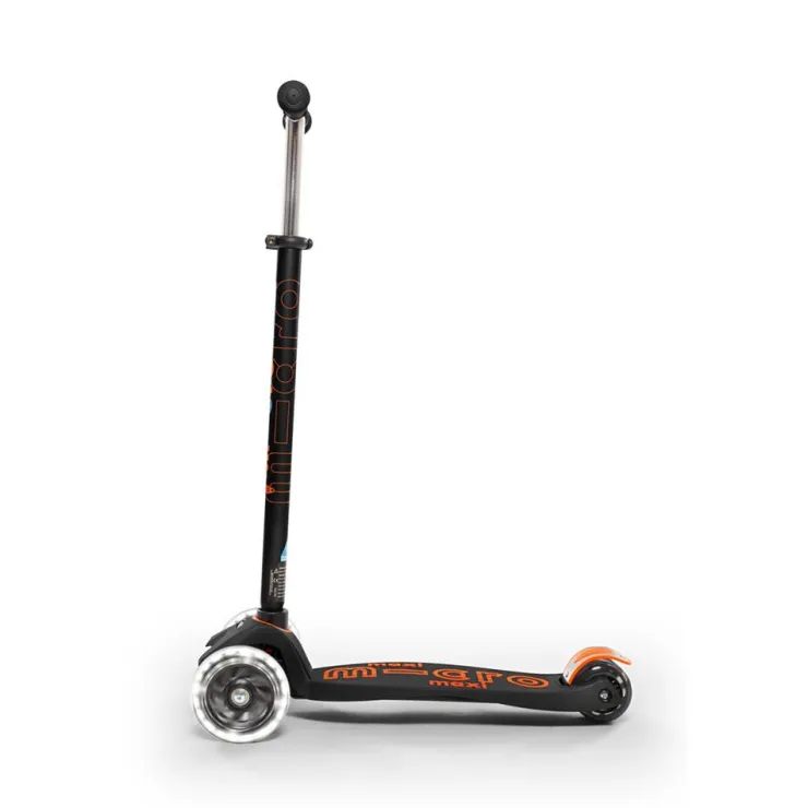 Patinete Maxi Deluxe Led negro/naranja<Micro Sale