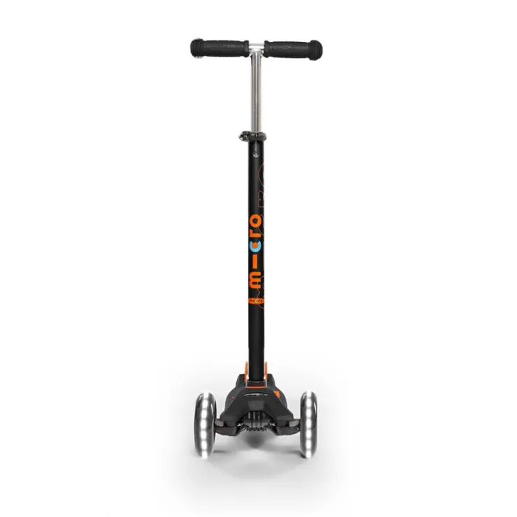 Patinete Maxi Deluxe Led negro/naranja<Micro Sale