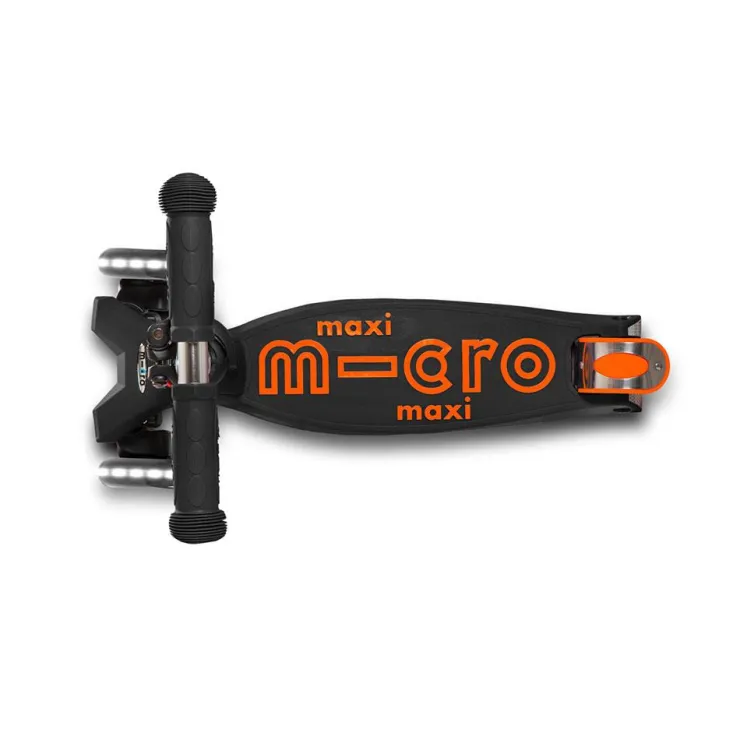 Patinete Maxi Deluxe Led negro/naranja<Micro Sale