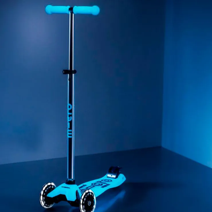Patinete Maxi Deluxe Glow Led aqua<Micro Hot