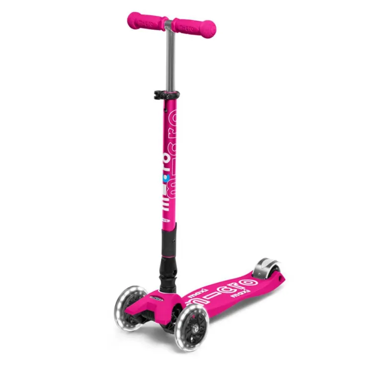 Patinete maxi deluxe plegable Led rosa<Micro Clearance