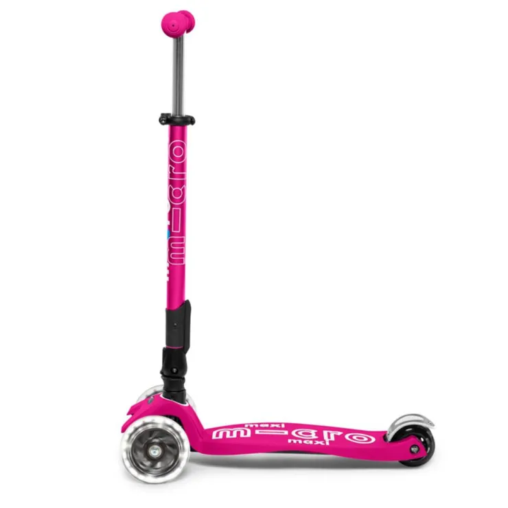 Patinete maxi deluxe plegable Led rosa<Micro Clearance