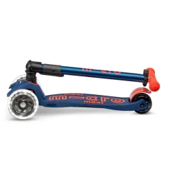 Patinete Maxi Deluxe plegable Led azul y rojo<Micro Clearance