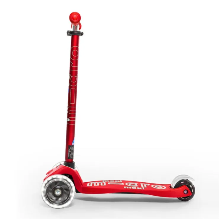 Patinete Maxi Deluxe LED rojo<Micro Discount