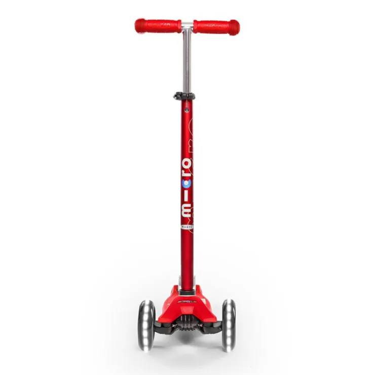 Patinete Maxi Deluxe LED rojo<Micro Discount