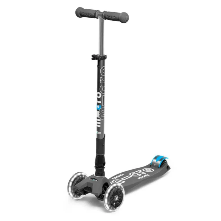 Patinete maxi deluxe plegable Led gris vulcano<Micro Discount