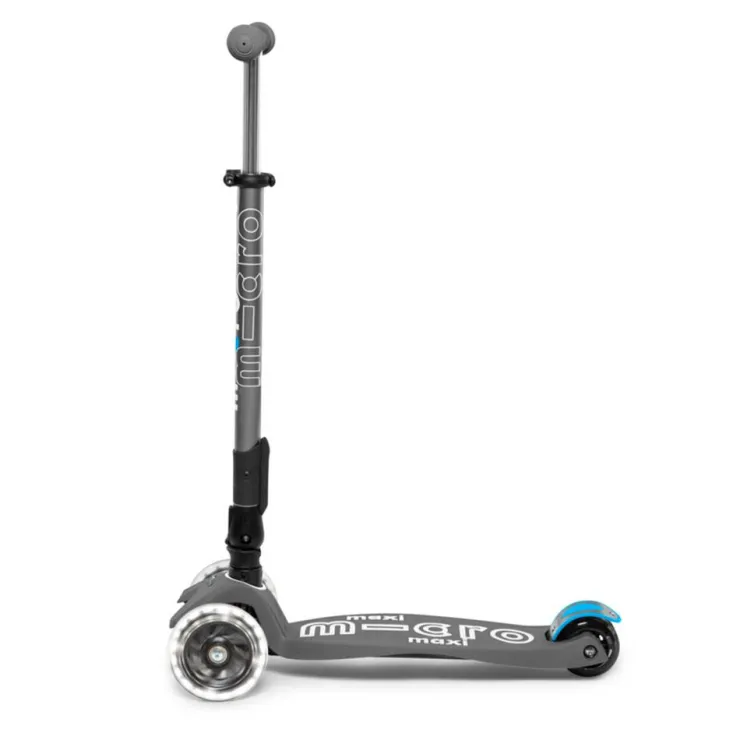 Patinete maxi deluxe plegable Led gris vulcano<Micro Discount