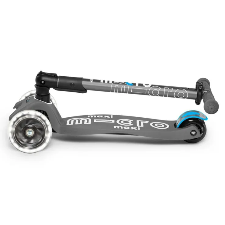 Patinete maxi deluxe plegable Led gris vulcano<Micro Discount