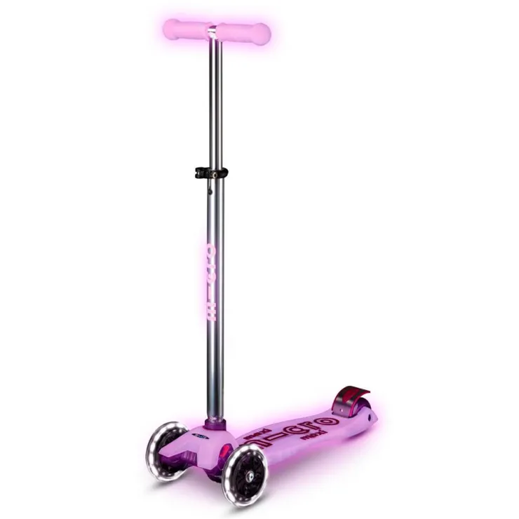 Patinete Maxi Deluxe Glow Led lila<Micro Best
