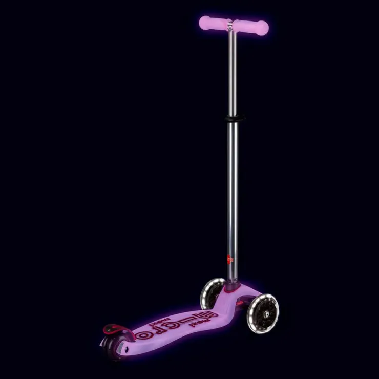 Patinete Maxi Deluxe Glow Led lila<Micro Best