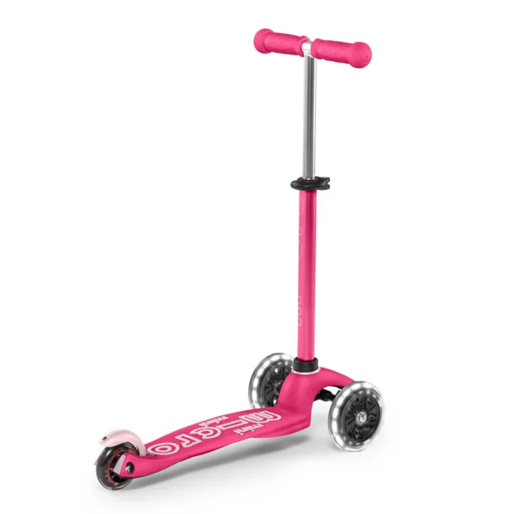 Patinete Mini Deluxe LED rosa<Micro