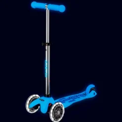 Patinete Mini Deluxe Glow Led azul<Micro Hot