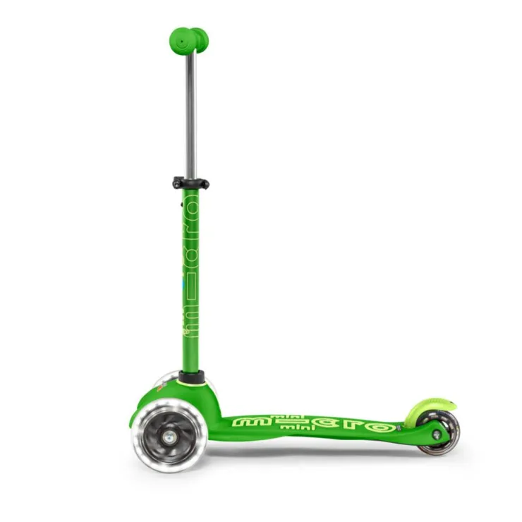 Patinete mini deluxe Led verde<Micro Best